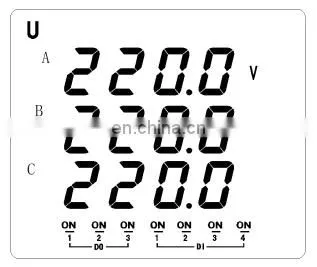 AMC72L-AV3/C voltmeter accuracy 0.5 digital smart three phase voltage meter with RS485 modbus