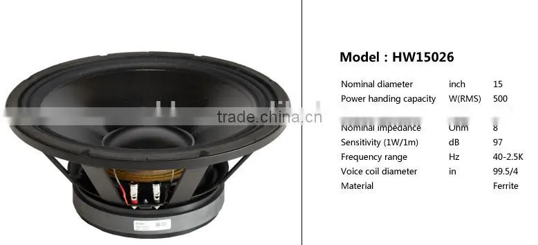 LS600 15" subwoofer, subwoofer speaker