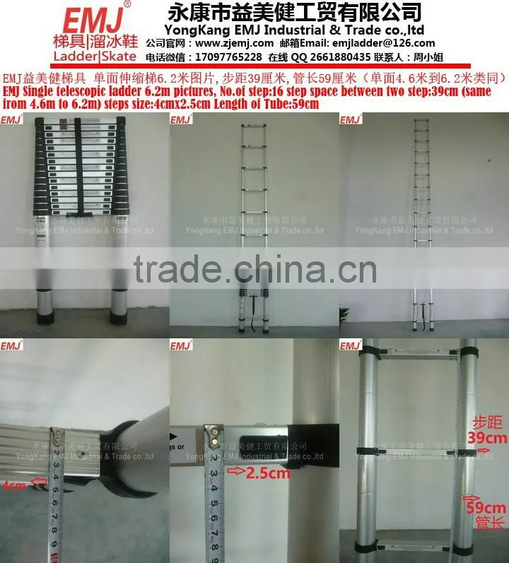 5.8m Single Telescopic ladder