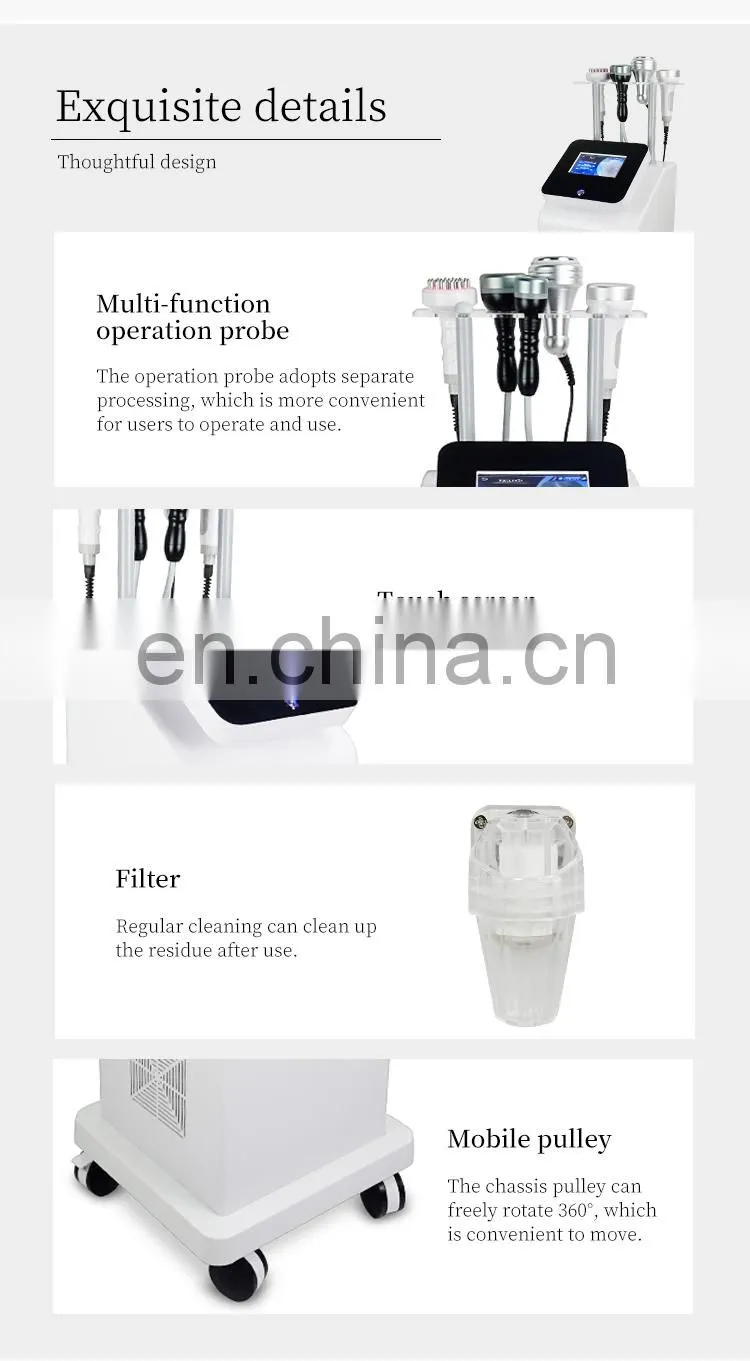 Factory Price RF Vacuum 80K Ultrasound Cavitation Therapy 8D Carving Slimming Machine 5D Weight Loss BIO Massage Body Detox