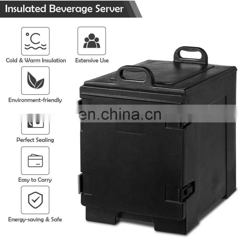 Loading Insulated Food Pan Carrier Full-size Pan Food-grade LL DPE Material Portable Food Warmer with Fastener Polyurethane Foam