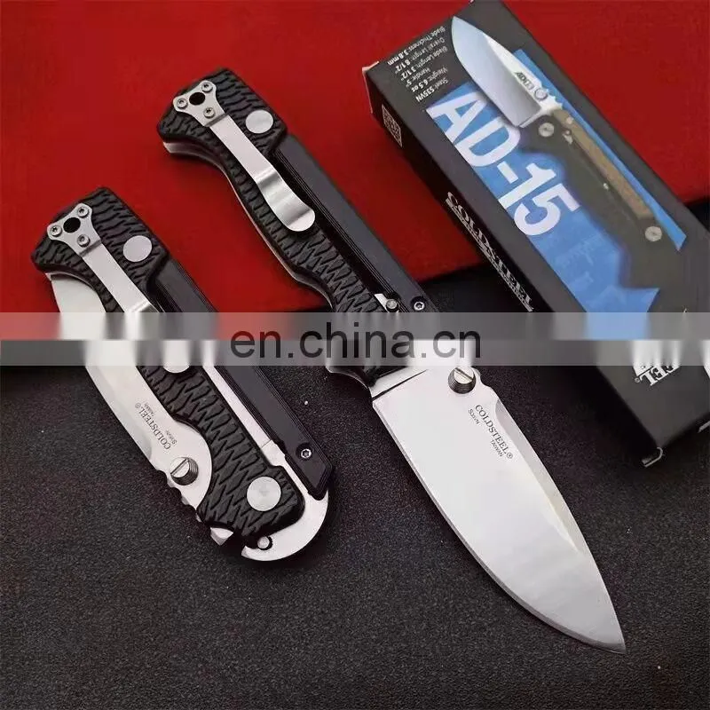 Cold Steel AD-15 Scorpion Pocket Tactical Survival Hunting Folding Knife 3.68" S35VN Blade Black G10 Handles Outdoor EDC Tools
