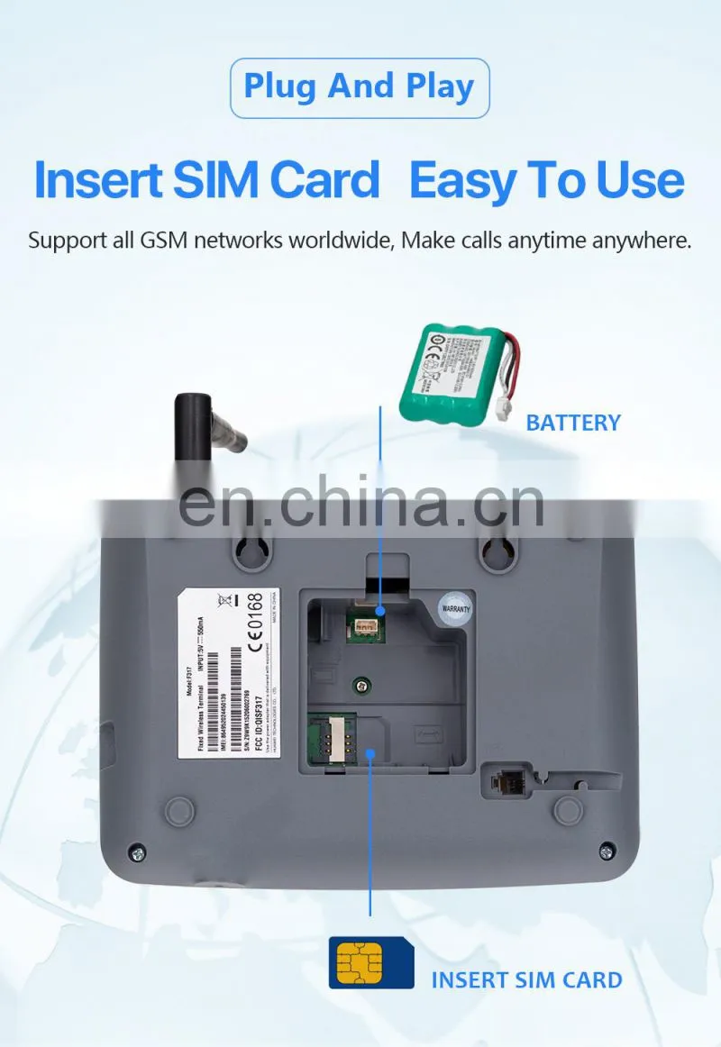 ALLINGE SDS1440 Customized Cheap Smart Telephone Desk Corded Fixed GSM Landline Phones Corded Telephones with Sim Card Slots