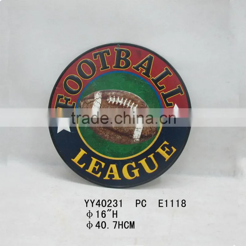 soccer embossed wall tin sign for home decor