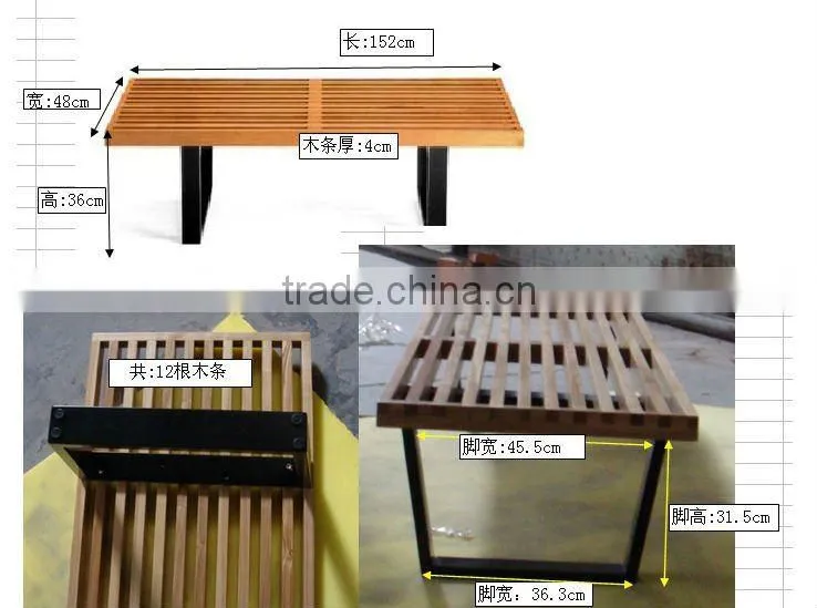 outdoor wood bench