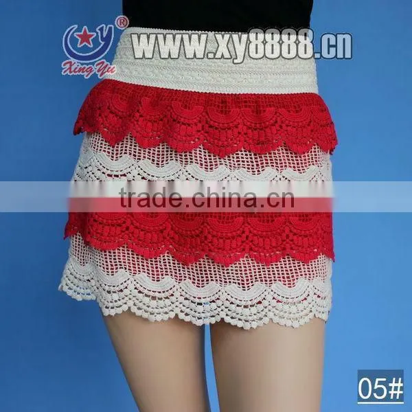 Embroidered Lace Sexy Mature Ladies Skirt
