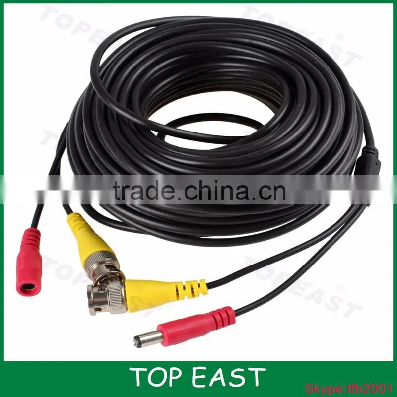 20M CCTV Camera Video Power Cable CCTV Security Camera Extension Wire DVR BNC RCA Cord