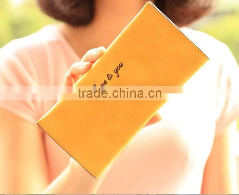 Beautiful soft nubuck leather women wallet