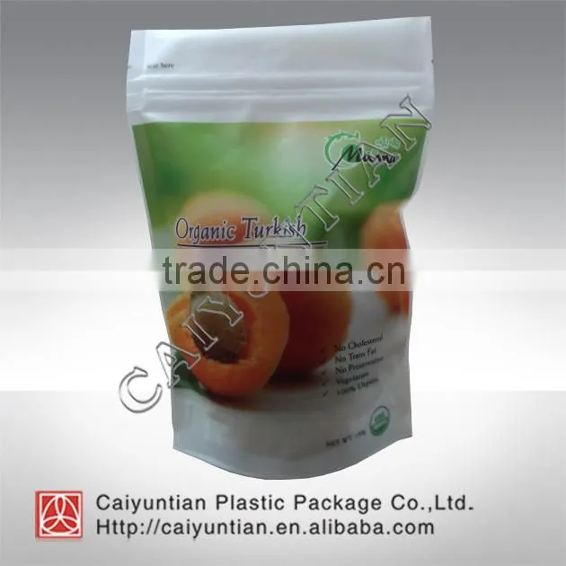 laminated customized dried fruit packaging plastic bag,stand up resealable heat seal dried fruit plastic bag