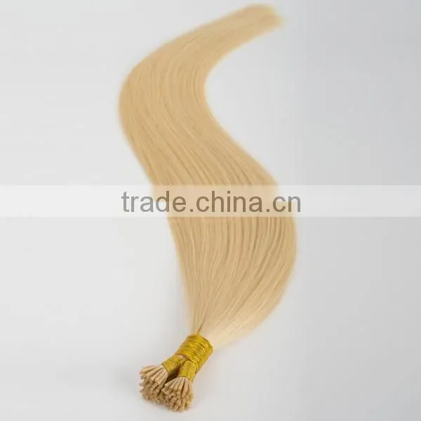I tip pre bonded fusion 613 light color silky straight wavy hair extension