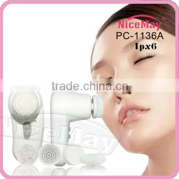 6 in 1 facial cleansing brush