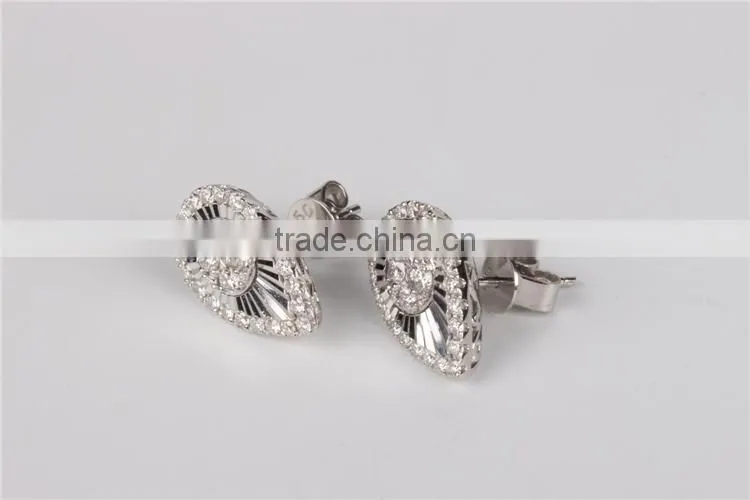 fashion jewelry sets diamond 18 karat gold earrings
