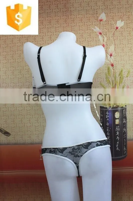 2016 Hot sexy front open black white lace lingerie baby teddie