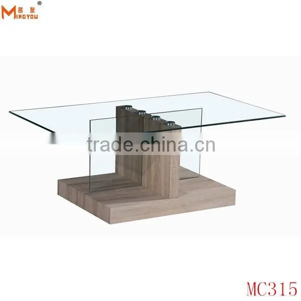 modern cheap wood base new model coffee table