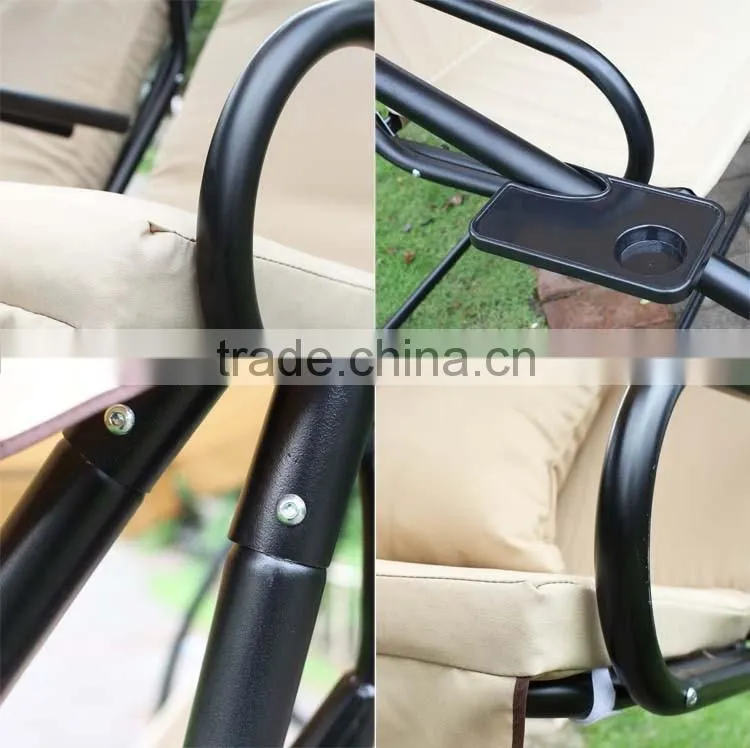 Outsunny Outdoor Garden Patio Covered Double Two Seat Balcony Swing Chair