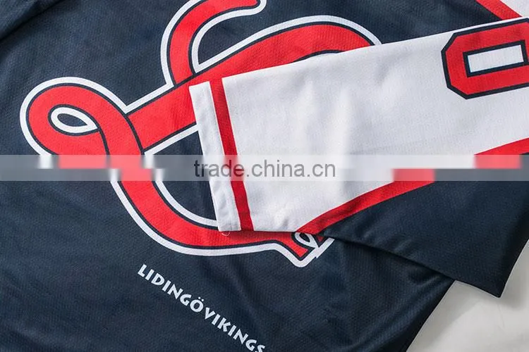polyester cotton fluorescent nice contrast color sublimation t shirt hockey