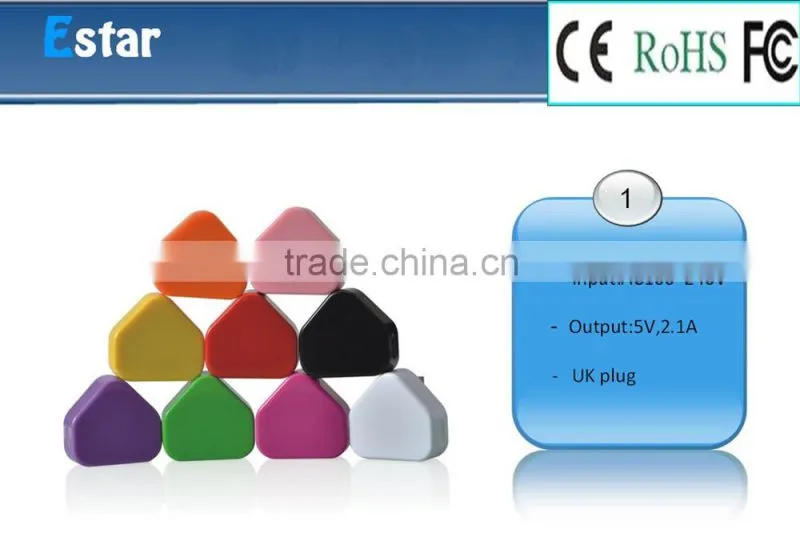 2.1a dual usb travel wall uk ac charger