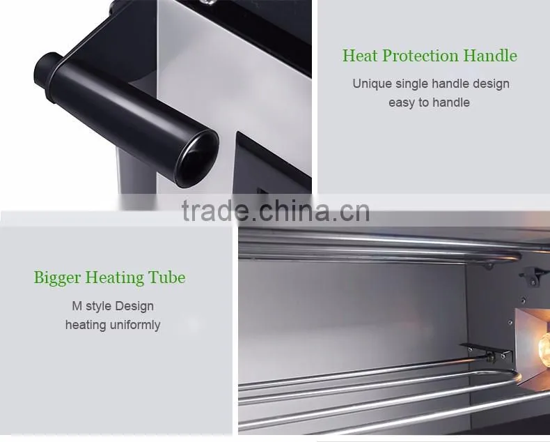 Electric powered commercial stainless steel pizza oven with high temperate glass window EPZ-4