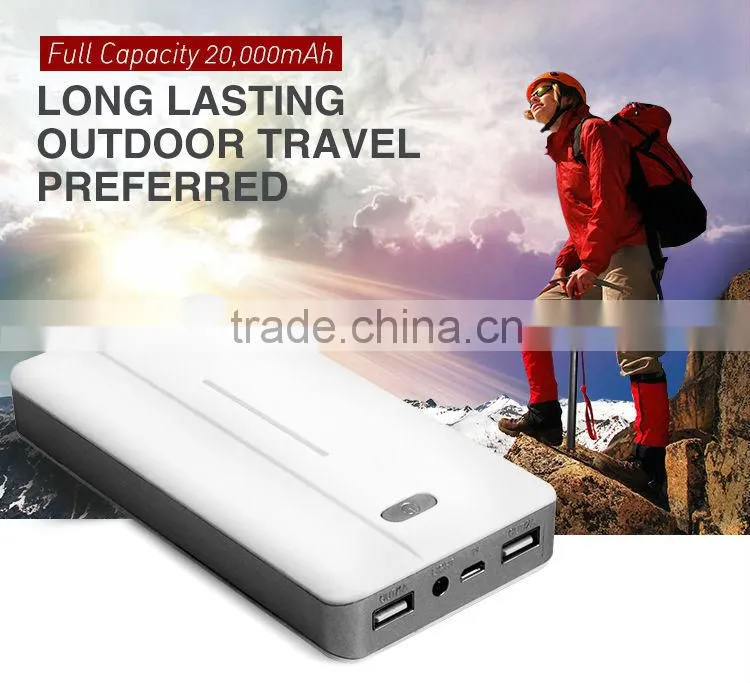 2016 new portable power bank 20000mah/portable phone charger for mobile phone battery charger