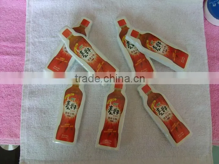 beer bottle shape compressed cotton towel for promotion