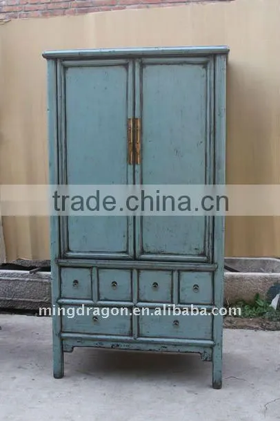 chinese antique brown wooden wedding cabinet