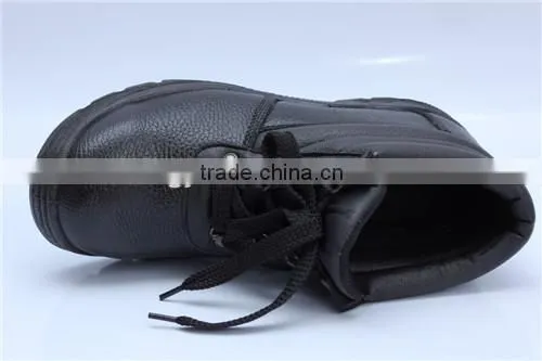 Embossed leather steel toe cap safety shoes 8060-1