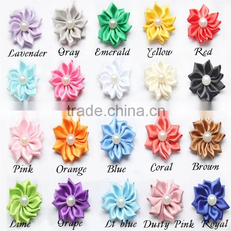 Butterfly shabby trim, pearl chiffon flower