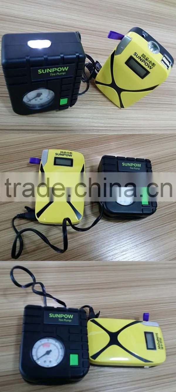 sunpow oem 8000mah mini jump starter with air compressor