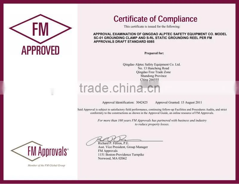 6085 Earthing clamp for static discharge