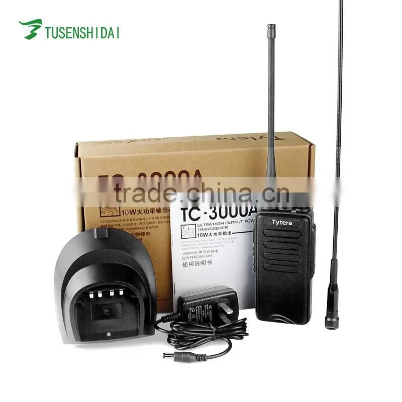 10W Walkie Talkie Big Capacity Battery 3600mAh Digital Two Way Radio For TYT TC3000A With High gain Antenna