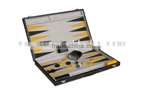 Leather Travel Suitcase of Backgammon Set