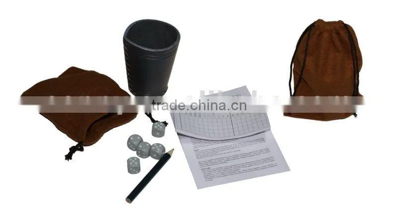 Leather Dice Game Set - Casino accesories