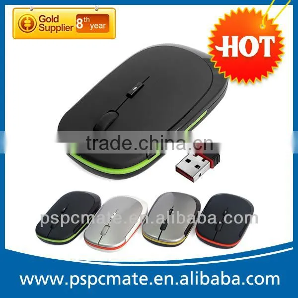 Slim Black Bluetooth Wireless Mouse,2.4Ghz