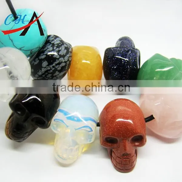 Wholesale gemstone skull pendants