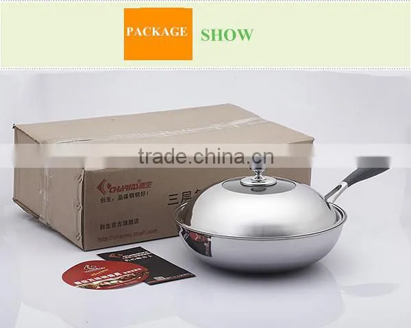 Charms kitchen stainless steel triply mini wok