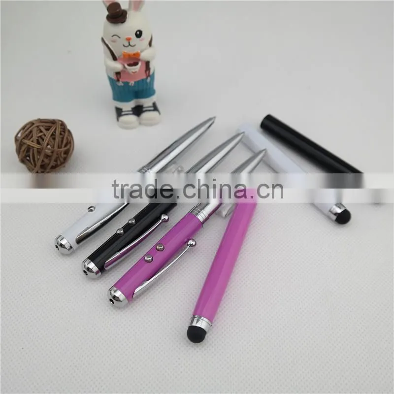 promotional pen with led light ,multifunctional touch ball pen with led