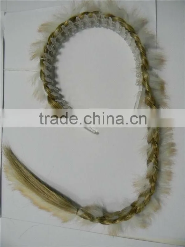 golden fashion head hoop with braiding hair