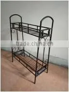 Plant Stand with Contemporary Tray Design and 2-Tier, Black