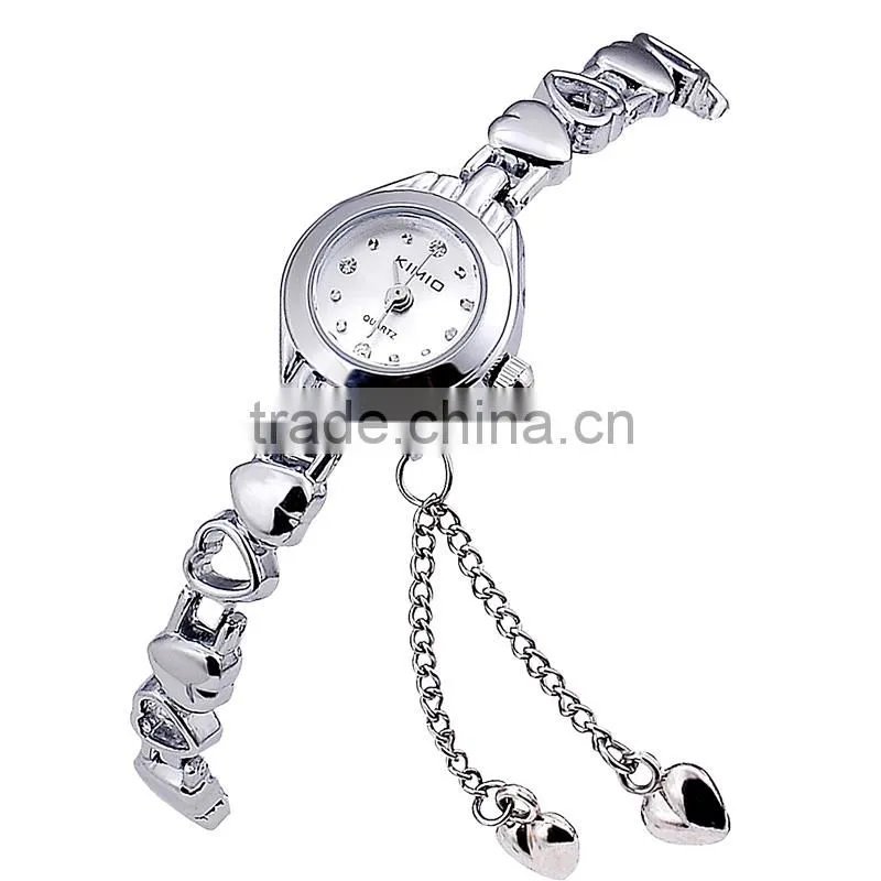 Shining Gold Case Watch Quartz Watch Women Leather Band Wrist Quartz