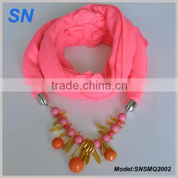 Leopard grain design scarf string of scarf all sorts of color stones