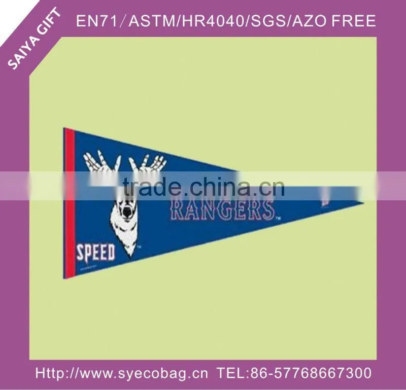 promotional printed triangle banner felt pennat flag