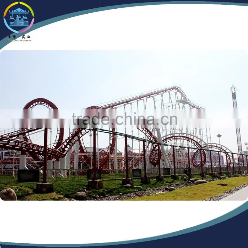 amusement park ride 24-seat six-ring roller coaster