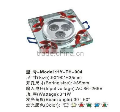 New 3w crystal Led downlight