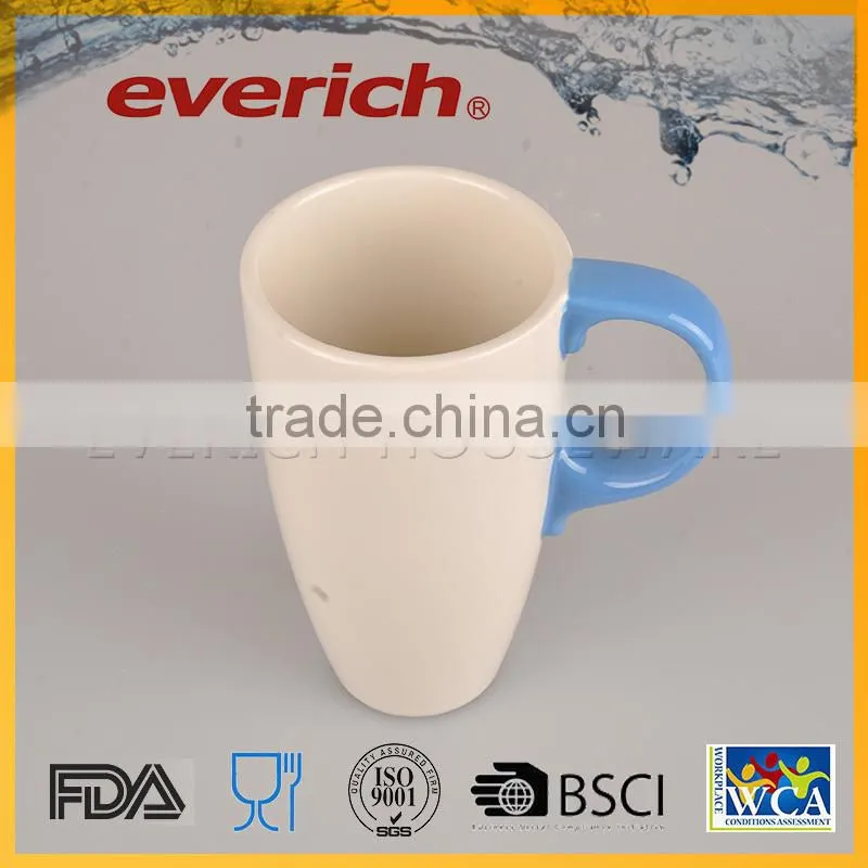 Bule and white modern style design coffee mug