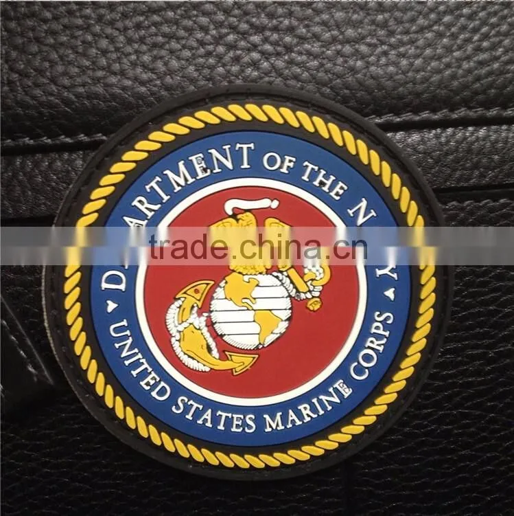 DEPARTMENT OF THE NAVY UNITED STATES MARINE CORPS 3D PVC Rubber STICK-ON Patch