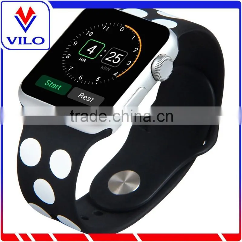 Customzied Pattern Silicone Wrist Strap Watch Band For Apple Watch Rubber Watch Strap