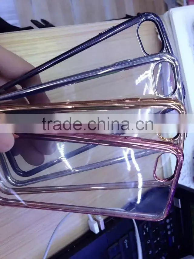 New Arrival plating TPU cover for iphone 7, electroplating soft TPU cover for new iphone