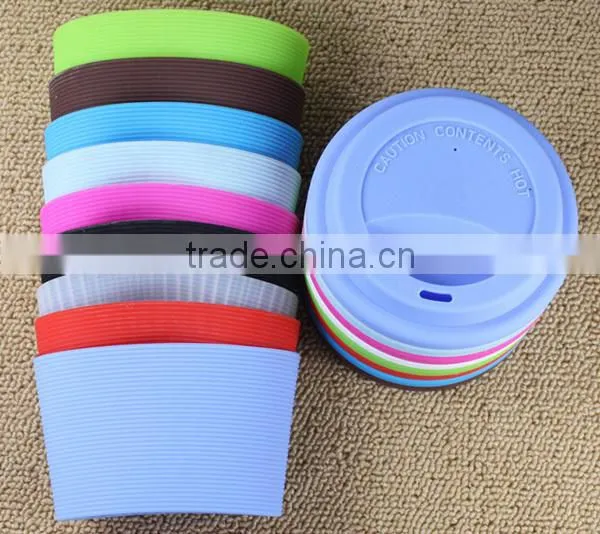 silicone rubber coffee cup lid and sleeve