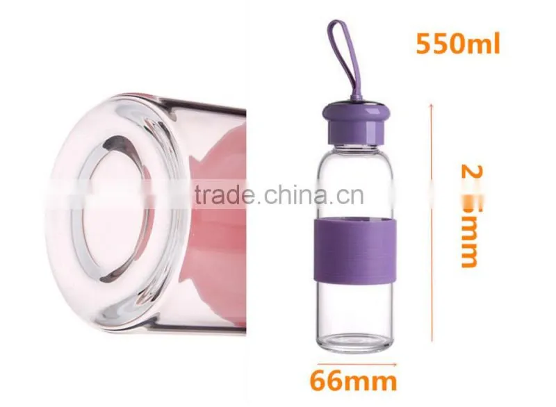 19oz Simple and easy Simple and easy with different colour silicon sleeve water bottles