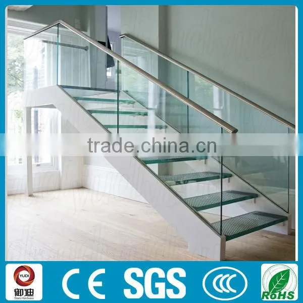 Custom made stainless steel glass stairs price